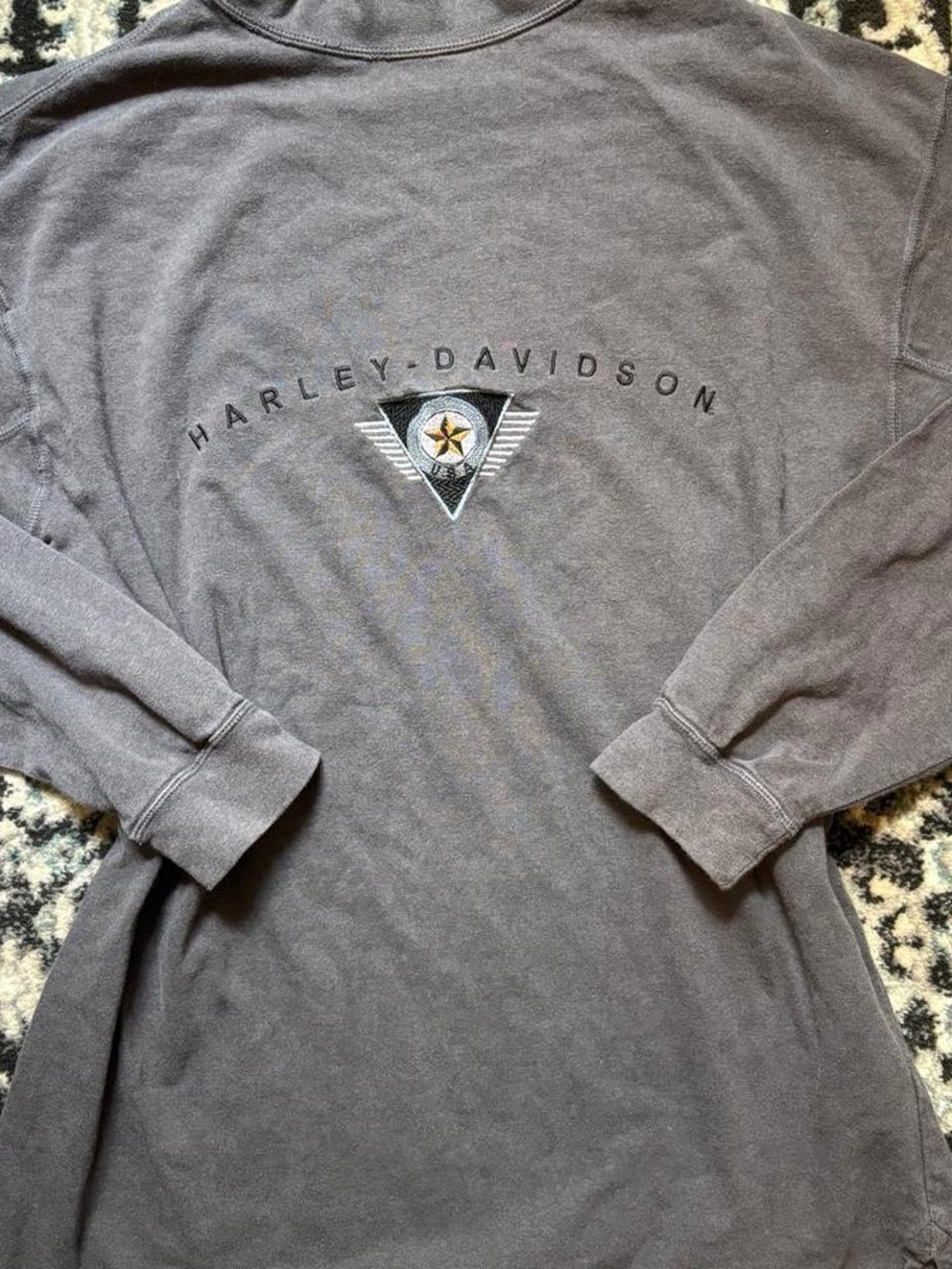 Harley-Davidson Kids Long Sleeve Charcoal Logo Tee